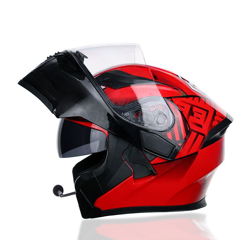 RIDEREADY Double Lens Full-Face Racing Helmet (7676030845089)