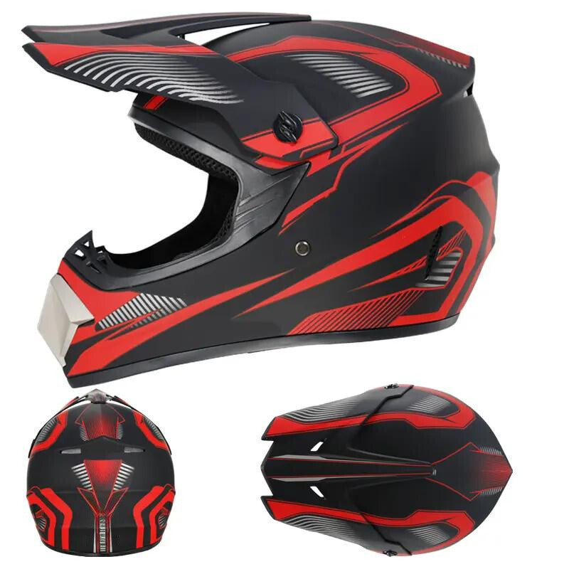 MOTOFLOW Retro Full Face Motorbike Helmet (7672925225121)