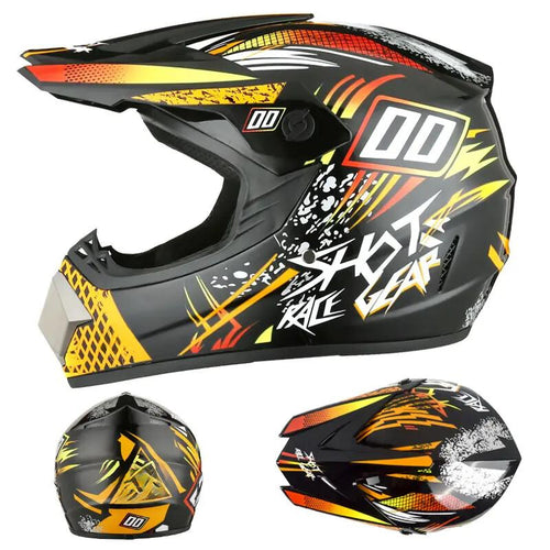 MOTOFLOW Retro Full Face Motorbike Helmet (7672925225121)