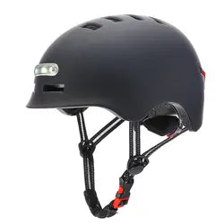 Skateboard Helmet with Front and Rear Lights (7671956930721)