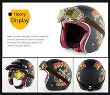 Load image into Gallery viewer, RIDEREADY Retro Leather Motorcycle Helmet (7675491811489)
