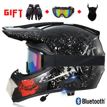 Load image into Gallery viewer, MOTOFLOW Adult Full Head Off-road Motorcycle Helmet With Smart Bluetooth (7672918540449)
