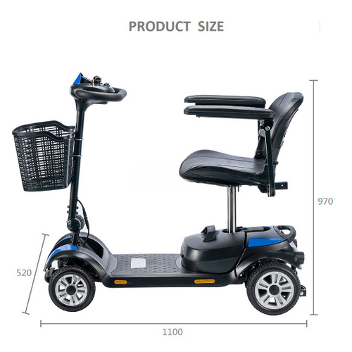 ECOCRUISER 4 New Electric 4 Wheel Disabled Mobility Folding Foldable Scooter For Elderly or Handicapped Power Scooter (7675470807201)