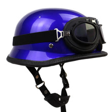 Load image into Gallery viewer, RIDEREADY Motorcycle Retro Outdoor Riding Half Open Face Helmet With Glasses (7675490009249)
