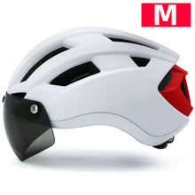 Load image into Gallery viewer, Goggles Bike Helmet with USB Rechargeable Rear Light Men Ubran Cycling Helmet (7671993958561)
