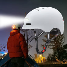 Load image into Gallery viewer, Helmets Women Men Skateboard Sports Safe Helmet Front Rear Light Lamp (7671956930721)
