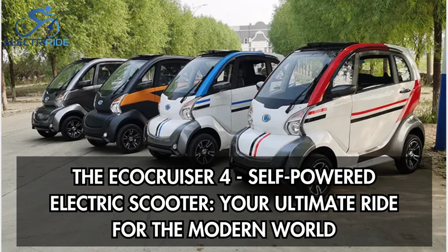 The ECOCRUISER 4 – Self-Powered Electric Scooter: Your Ultimate Ride for the Modern World